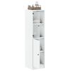 vidaXL Buffet avec porte en verre blanc 35x37x142 cm