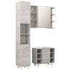 vidaXL Ensemble de meubles de bain 3 pcs Gris b&eacute;ton Agglom&eacute;r&eacute;