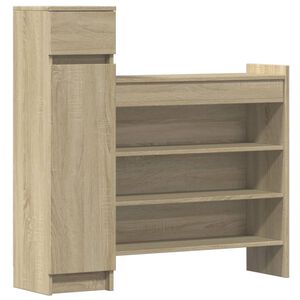 vidaXL Armoire &agrave; chaussures ch&ecirc;ne sonoma bois d'ing&eacute;nierie