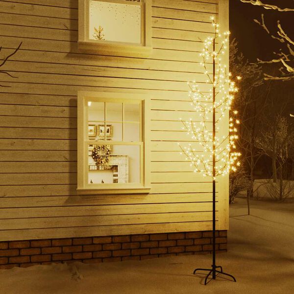 vidaXL Arbre à LED fleur de cerisier 368 LED Blanc chaud 300 cm