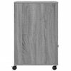 vidaXL Support d'imprimante avec roulettes sonoma gris 60x48x74 cm