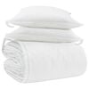 vidaXL Ensemble de Duvet avec oreiller 3 pi&egrave;ces Blanc Plume de canard