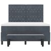 vidaXL Lit &agrave; ressorts avec matelas Gris fonc&eacute; 160 x 200 cm Velours
