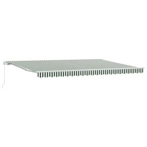 vidaXL Auvent r&eacute;tractable Vert et blanc 500 &times; 300 cm