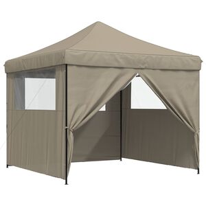 vidaXL Tente de f&ecirc;te 292 x 292 x 315 cm Taupe Tissu Oxford