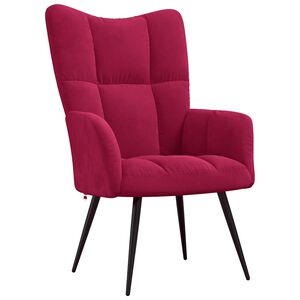 vidaXL Chaise de relaxation Rouge bordeaux Velours