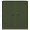 vidaXL Buffet vert olive 67x39x73 cm acier
