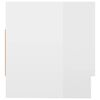 vidaXL Garde-robe blanc brillant 70x32,5x35 cm bois d'ingénierie
