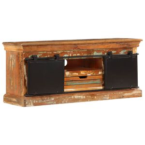 vidaXL Meuble TV 110 x 30 x 45 cm Bois de r&eacute;cup&eacute;ration massif