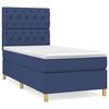 vidaXL Sommier &agrave; lattes de lit avec matelas Bleu 80x200 cm Tissu