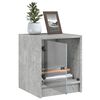 vidaXL Tables de chevet et portes vitr&eacute;es 2 pcs gris b&eacute;ton 35x37x42 cm