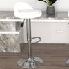 vidaXL Tabouret de bar Blanc Similicuir