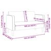 vidaXL Canap&eacute; causeuse bleu 109 cm tissu velours c&ocirc;tel&eacute;