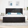 vidaXL Lit &agrave; ressort LED avec matelas Noir 200 x 200 cm tissu