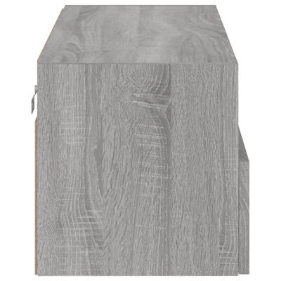 vidaXL Meuble TV mural sonoma gris 80x30x30 cm bois d'ingénierie