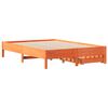 vidaXL Cadre de lit sans matelas cire marron 135x190cm bois pin massif