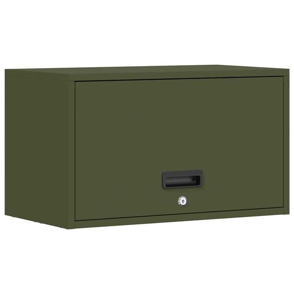 vidaXL Armoire murale pour garage Vert olive 60 x 33 x 35 cm
