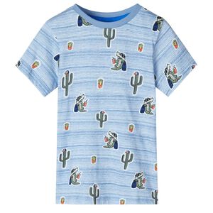 vidaXL T-shirt pour enfants m&eacute;lange de bleu 128