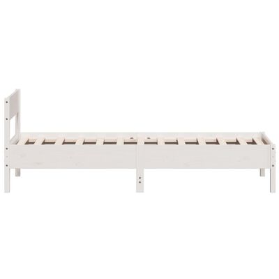 vidaXL Cadre de lit sans matelas blanc 90x200 cm bois de pin massif