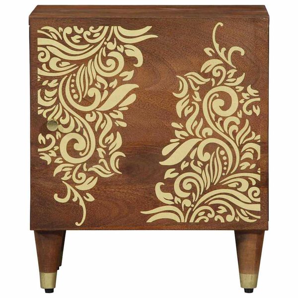 vidaXL Cabinet de chevet avec porte 2 pcs Marron miel 40 x 33 x 46 cm
