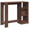 vidaXL Table de bar avec &eacute;tag&egrave;re ch&ecirc;ne marron bois d'ing&eacute;nierie