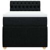vidaXL Sommier &agrave; lattes de lit avec matelas Noir 90x190 cm Tissu
