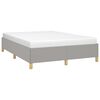 vidaXL Cadre de lit sans matelas gris clair 135x190 cm tissu