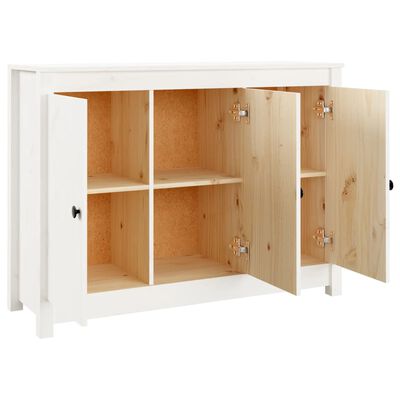 vidaXL Buffet Blanc 100x35x74 cm Bois massif de pin