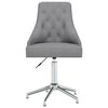vidaXL Chaises pivotantes &agrave; manger lot de 4 Gris clair Tissu