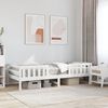 vidaXL Cadre de lit sans matelas blanc 80x200 cm bois massif de pin