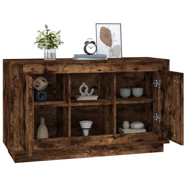 vidaXL Buffet ch&ecirc;ne fum&eacute; 102x35x60 cm bois d'ing&eacute;nierie