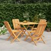 vidaXL Ensemble &agrave; manger de jardin 5 pcs Bois de teck massif