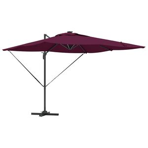 vidaXL Parasol Bordeaux 286 x 284 x 270 cm Aluminium et polyester