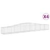 vidaXL Paniers &agrave; gabions arqu&eacute;s 4 pcs 400x50x40/60 cm Fer galvanis&eacute;