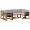 vidaXL Ensemble de canap&eacute;s d'ext&eacute;rieur 6 pcs Naturel et gris clair