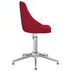 vidaXL Chaise pivotante de salle &agrave; manger Rouge bordeaux Tissu