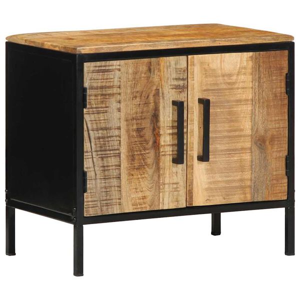 vidaXL Cabinet de chevet 2 pcs Marron et Noir 50 x 30 x 45 cm