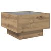 vidaXL Table basse ch&ecirc;ne artisanal 50 x 50 x 30 cm Bois d'ing&eacute;nierie