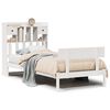 vidaXL Lit biblioth&egrave;que sans matelas blanc 90x190cm bois de pin massif