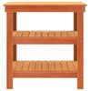 vidaXL &Eacute;tabli avec &eacute;tag&egrave;re Brun cire 78,5 x 50 x 80 cm Pin massif