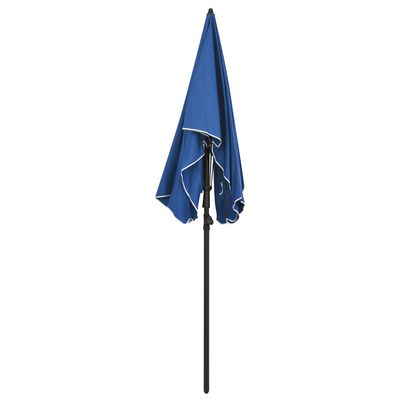 vidaXL Parasol de jardin avec mât 200x130 cm Bleu azuré