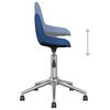 vidaXL Chaises pivotantes &agrave; manger lot de 4 bleu tissu