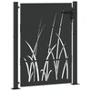 vidaXL Porte de Jardin Noir 85 x 155 cm Acier peint par poudre