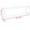 vidaXL &Eacute;tag&egrave;res cube murales 6 pcs Gris brillant 100x15x30 cm