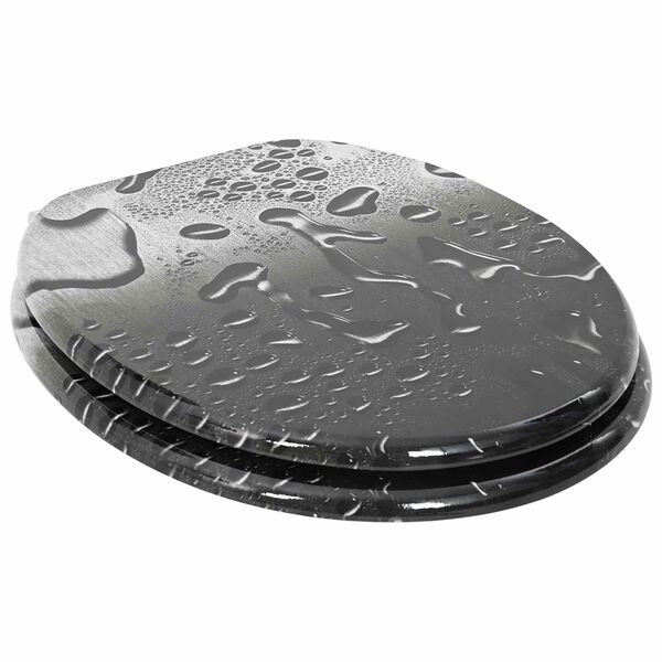 vidaXL Si&egrave;ge de toilette 2 pcs Gris 44 x 38 cm Panneau MDF