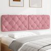 vidaXL Coussin de t&ecirc;te de lit rose 180 cm velours