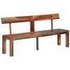 vidaXL Banc avec dossier 160 cm gris bois massif d'acacia