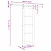 vidaXL Porte coulissante ORKDAL Marron 73,5 x 211 cm Pin massif