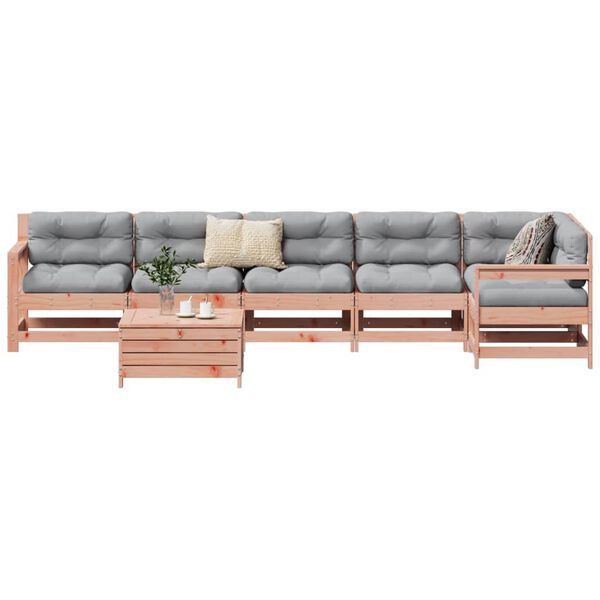 vidaXL Salon de jardin 7 pcs bois massif sapin de douglas