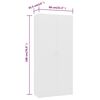 vidaXL Armoire &agrave; chaussures Blanc 80 x 35,5 x 180 cm Bois d'ing&eacute;nierie